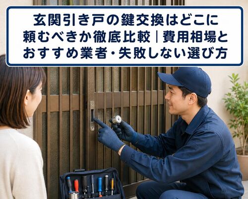 玄関 引き戸 鍵交換 どこに頼む
