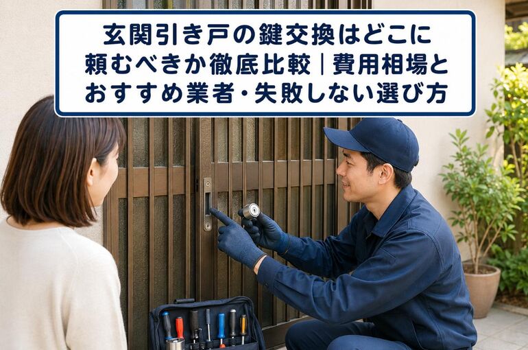 玄関 引き戸 鍵交換 どこに頼む
