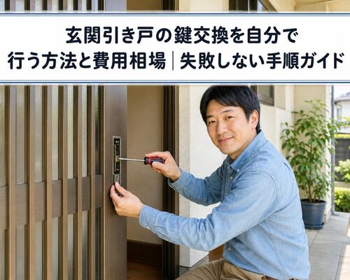 玄関 引き戸 鍵交換 自分で