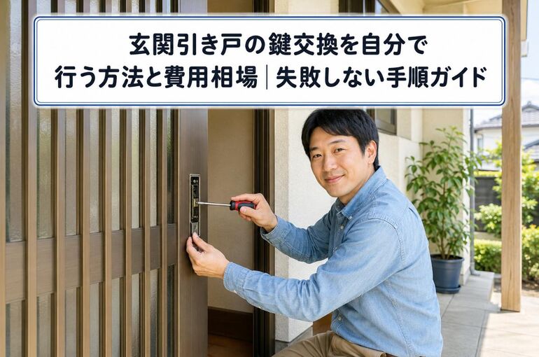 玄関 引き戸 鍵交換 自分で